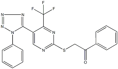 923556-46-1 1-phenyl-2-{[5-(1-phenyl-1H-tetraazol-5-yl)-4-(trifluoromethyl)-2-pyrimidinyl]sulfanyl}ethanone