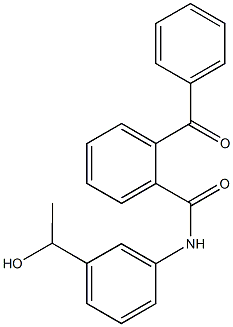 2-benzoyl-N-[3-(1-hydroxyethyl)phenyl]benzamide 结构式