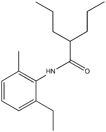 N-(2-ethyl-6-methylphenyl)-2-propylpentanamide Struktur
