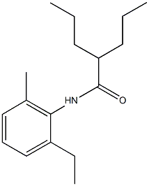 N-(2-ethyl-6-methylphenyl)-2-propylpentanamide,923556-59-6,结构式