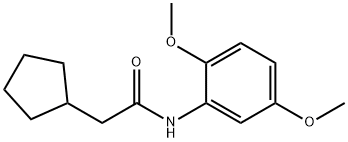 2-cyclopentyl-N-(2,5-dimethoxyphenyl)acetamide 化学構造式