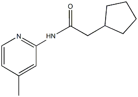 2-cyclopentyl-N-(4-methyl-2-pyridinyl)acetamide 结构式