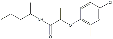 2-(4-chloro-2-methylphenoxy)-N-(1-methylbutyl)propanamide,923556-71-2,结构式