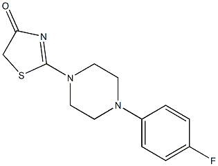 2-[4-(4-fluorophenyl)-1-piperazinyl]-1,3-thiazol-4(5H)-one Struktur