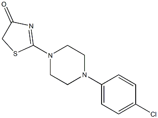 2-[4-(4-chlorophenyl)-1-piperazinyl]-1,3-thiazol-4(5H)-one 化学構造式