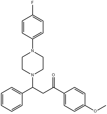923556-80-3 3-[4-(4-fluorophenyl)-1-piperazinyl]-1-(4-methoxyphenyl)-3-phenyl-1-propanone