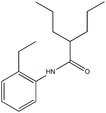 N-(2-ethylphenyl)-2-propylpentanamide Struktur
