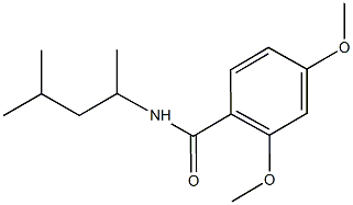 N-(1,3-dimethylbutyl)-2,4-dimethoxybenzamide 化学構造式