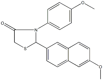 923557-10-2 2-(6-methoxy-2-naphthyl)-3-(4-methoxyphenyl)-1,3-thiazolidin-4-one