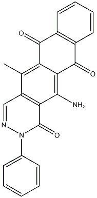 12-amino-5-methyl-2-phenylnaphtho[2,3-g]phthalazine-1,6,11(2H)-trione Structure