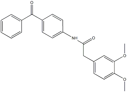 N-(4-benzoylphenyl)-2-(3,4-dimethoxyphenyl)acetamide Structure