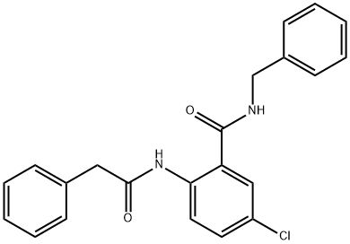 N-benzyl-5-chloro-2-[(phenylacetyl)amino]benzamide Struktur