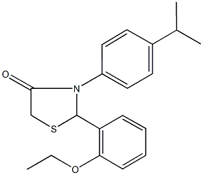 2-(2-ethoxyphenyl)-3-(4-isopropylphenyl)-1,3-thiazolidin-4-one 化学構造式