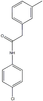 N-(4-chlorophenyl)-2-(3-methylphenyl)acetamide 化学構造式