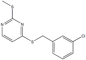 4-[(3-chlorobenzyl)sulfanyl]-2-(methylsulfanyl)pyrimidine 结构式