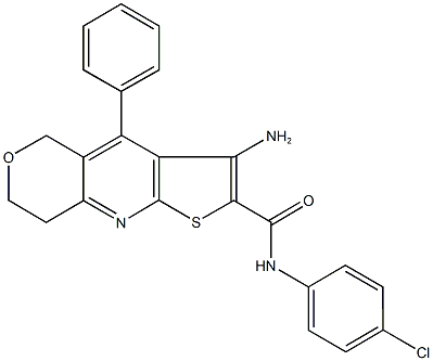 923557-95-3 3-amino-N-(4-chlorophenyl)-4-phenyl-7,8-dihydro-5H-pyrano[4,3-b]thieno[3,2-e]pyridine-2-carboxamide