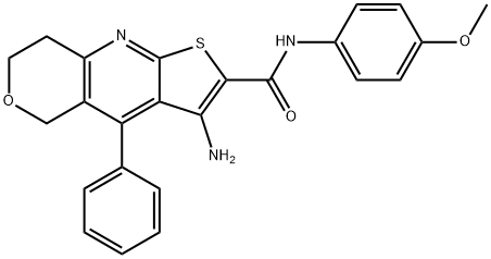 3-amino-N-(4-methoxyphenyl)-4-phenyl-7,8-dihydro-5H-pyrano[4,3-b]thieno[3,2-e]pyridine-2-carboxamide|