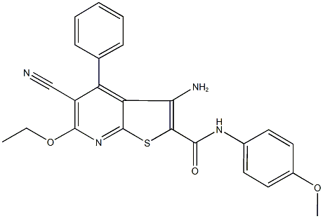 923558-07-0 3-amino-5-cyano-6-ethoxy-N-(4-methoxyphenyl)-4-phenylthieno[2,3-b]pyridine-2-carboxamide