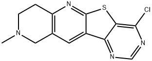 4-chloro-9-methyl-7,8,9,10-tetrahydropyrimido[4',5':4,5]thieno[2,3-b][1,6]naphthyridine,923558-15-0,结构式