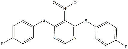 4,6-bis[(4-fluorophenyl)sulfanyl]-5-nitropyrimidine|