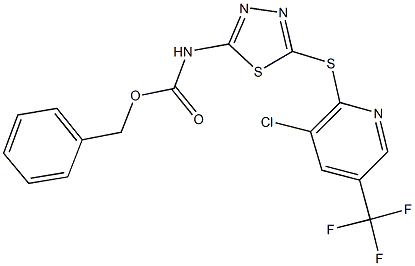 benzyl 5-{[3-chloro-5-(trifluoromethyl)-2-pyridinyl]sulfanyl}-1,3,4-thiadiazol-2-ylcarbamate 结构式