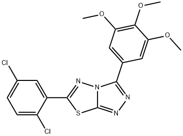 6-(2,5-dichlorophenyl)-3-(3,4,5-trimethoxyphenyl)[1,2,4]triazolo[3,4-b][1,3,4]thiadiazole Structure