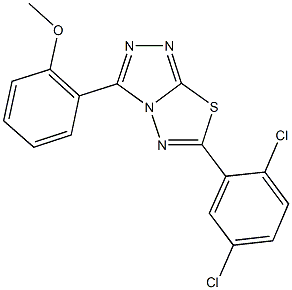 2-[6-(2,5-dichlorophenyl)[1,2,4]triazolo[3,4-b][1,3,4]thiadiazol-3-yl]phenyl methyl ether Structure