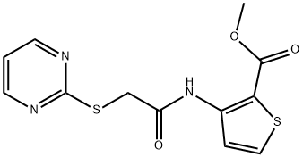 methyl 3-{[(2-pyrimidinylsulfanyl)acetyl]amino}-2-thiophenecarboxylate|