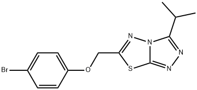 6-[(4-bromophenoxy)methyl]-3-isopropyl[1,2,4]triazolo[3,4-b][1,3,4]thiadiazole Structure