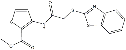 methyl 3-{[(1,3-benzothiazol-2-ylsulfanyl)acetyl]amino}-2-thiophenecarboxylate|