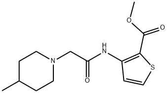methyl 3-{[(4-methyl-1-piperidinyl)acetyl]amino}-2-thiophenecarboxylate|