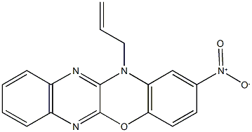 12-allyl-2-nitro-12H-quinoxalino[2,3-b][1,4]benzoxazine Structure