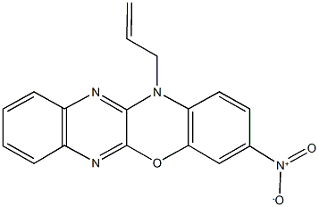 12-allyl-3-nitro-12H-quinoxalino[2,3-b][1,4]benzoxazine 化学構造式
