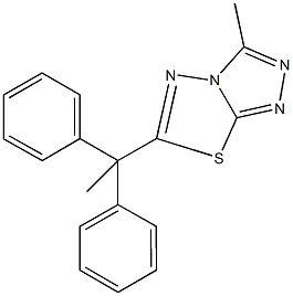6-(1,1-diphenylethyl)-3-methyl[1,2,4]triazolo[3,4-b][1,3,4]thiadiazole Struktur