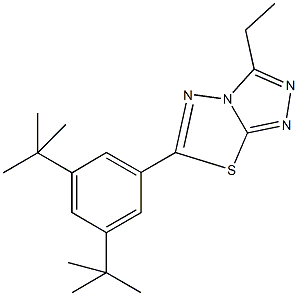 6-(3,5-ditert-butylphenyl)-3-ethyl[1,2,4]triazolo[3,4-b][1,3,4]thiadiazole Structure