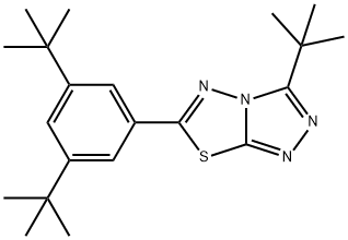 3-tert-butyl-6-(3,5-ditert-butylphenyl)[1,2,4]triazolo[3,4-b][1,3,4]thiadiazole,923559-02-8,结构式