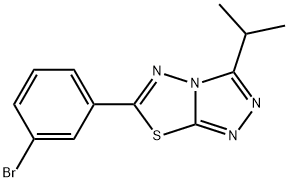 6-(3-bromophenyl)-3-isopropyl[1,2,4]triazolo[3,4-b][1,3,4]thiadiazole Struktur