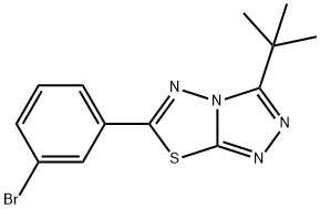 6-(3-bromophenyl)-3-tert-butyl[1,2,4]triazolo[3,4-b][1,3,4]thiadiazole Structure