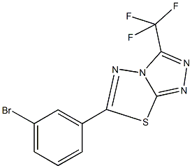 6-(3-bromophenyl)-3-(trifluoromethyl)[1,2,4]triazolo[3,4-b][1,3,4]thiadiazole,923559-14-2,结构式