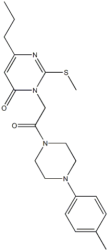 923559-16-4 3-{2-[4-(4-methylphenyl)-1-piperazinyl]-2-oxoethyl}-2-(methylsulfanyl)-6-propyl-4(3H)-pyrimidinone