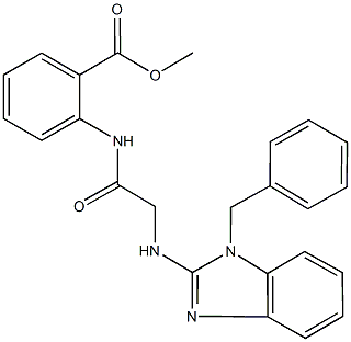 methyl 2-({[(1-benzyl-1H-benzimidazol-2-yl)amino]acetyl}amino)benzoate Struktur