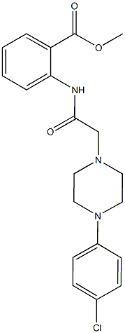 methyl 2-({[4-(4-chlorophenyl)-1-piperazinyl]acetyl}amino)benzoate Structure