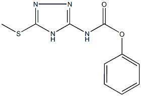 phenyl 5-(methylsulfanyl)-4H-1,2,4-triazol-3-ylcarbamate Struktur