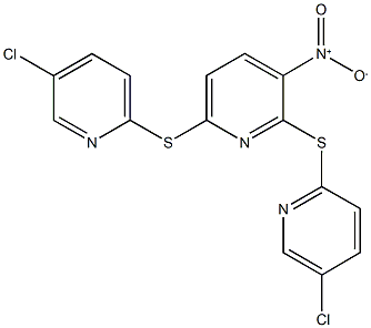 2,6-bis[(5-chloro-2-pyridinyl)sulfanyl]-3-nitropyridine,923559-63-1,结构式