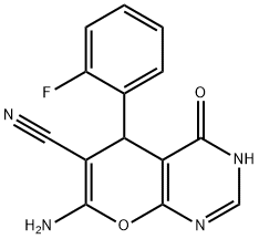 923559-67-5 7-amino-5-(2-fluorophenyl)-4-hydroxy-5H-pyrano[2,3-d]pyrimidine-6-carbonitrile