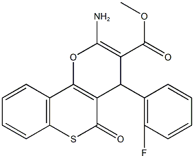 methyl 2-amino-4-(2-fluorophenyl)-5-oxo-4H,5H-thiochromeno[4,3-b]pyran-3-carboxylate Structure