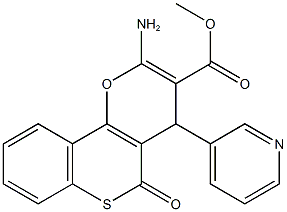 923560-01-4 methyl 2-amino-5-oxo-4-(3-pyridinyl)-4H,5H-thiochromeno[4,3-b]pyran-3-carboxylate