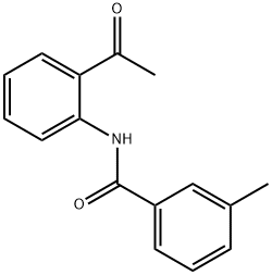 N-(2-アセチルフェニル)-3-メチルベンズアミド 化学構造式