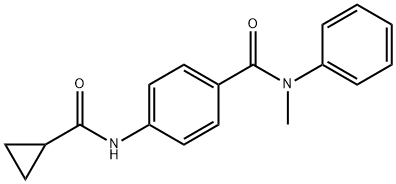 4-[(cyclopropylcarbonyl)amino]-N-methyl-N-phenylbenzamide 化学構造式