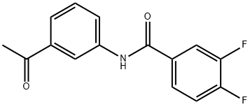 N-(3-acetylphenyl)-3,4-difluorobenzamide Struktur